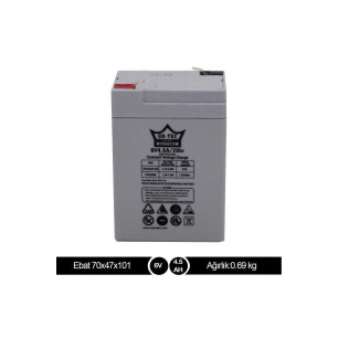 Ortec 6V 4.5A Bakımsız Kuru Akü (Işıldak, Terazi ve Elektronik Kasa Sistemi Aküsü)