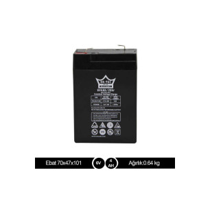 Ortec 6V 4A ECO Bakımsız Kuru Akü - Işıldak, Kesintisiz Güç Kaynağı, UPS ve GES Uyumlu Akü