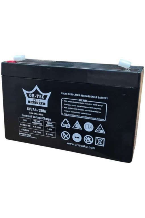 Ortec 6V 7AH Bakımsız Kuru Akü Ortec 6V 7AH Bakımsız Kuru Akü