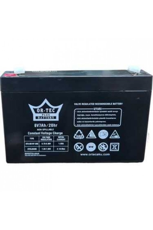 Ortec 6v 7ah Bakımsız Kuru Tip Akü