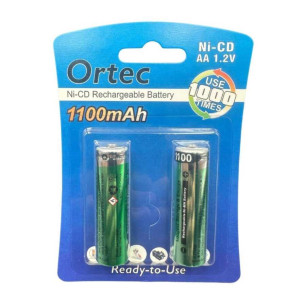 ORTEC NIMH RECHARGEABLE AA 1100 MAH 1.2V