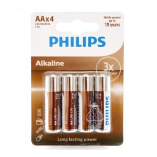 Philips Alkalin AA Kalem Pil 4'lü Paket Philips Alkalin AA Kalem Pil 4'lü Paket