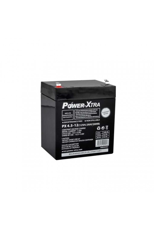 Power-Xtra 12V 4.5Ah Bakımsız Kuru Akü UPS Alarm Güvenlik Sistemi Aküsü 2026 Üretimi