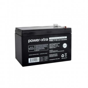 Power-Xtra 12V 7Ah F1 Pin Bakımsız Kuru Akü UPS Alarm Oyuncak Araba Aküsü 2026 Üretimi