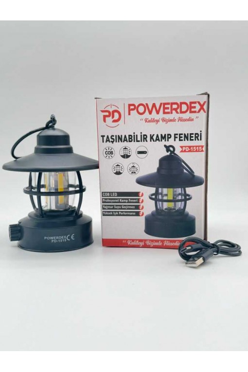Powerdex PD-1515 Taşınabilir Şarjlı Kamp Lambası