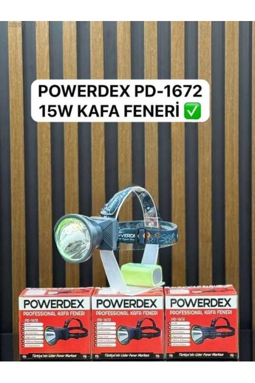 Powerdex PD-1672 1500 Lümen Profesyonel Kafa Feneri