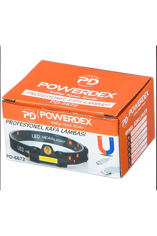 Powerdex PD-6672 Şarjlı Mıknatıslı Su Geçirmez Kafa Lambası Powerdex PD-6672 Şarjlı Mıknatıslı Su Geçirmez Kafa Lambası
