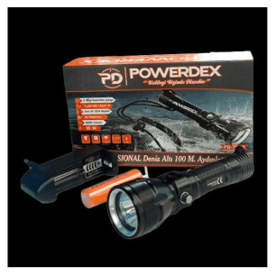 Powerdex PD-7900 Şarjlı Su Altı Dalış El Feneri 10W 2000 Lümen Powerdex PD-7900 Şarjlı Su Altı Dalış El Feneri 10W 2000 Lümen