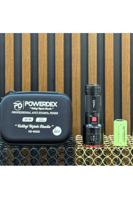 Powerdex PD-9000 20W 2000 Lümen Profesyonel Avcı El Feneri