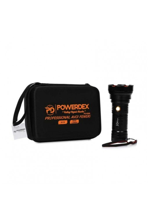 Powerdex PD-9200 20Watt Süper Güçlü LED Profesyonel Şarjlı El Feneri