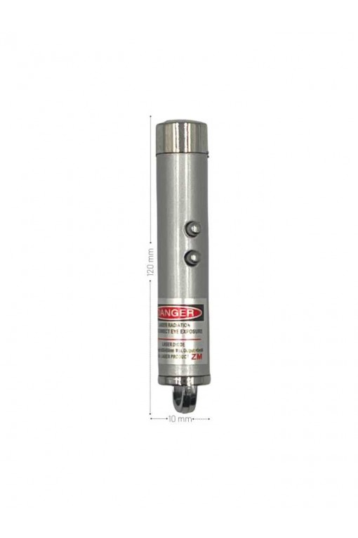 Powerdex Üçü Bir Arada Fener Lazer Gece Işığı Anahtar Zinciri Pilli Gri (PD-4872)