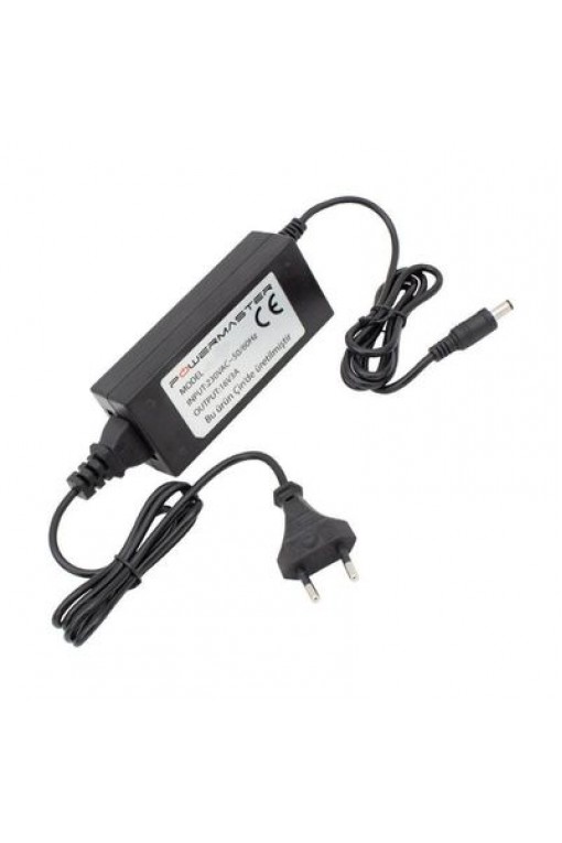 Powermaster 16 Volt 3 Amper Plastik Kasa Masaüstü Santral Adaptörü 5.5*2.5 Uçlu Powermaster 16 Volt 3 Amper Plastik Kasa Masaüstü Santral Adaptörü 5.5*2.5 Uçlu