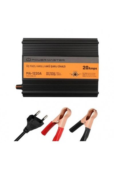 Powermaster MA-1220A 12 Volt 20 Amper Akıllı Akü Şarj Cihazı