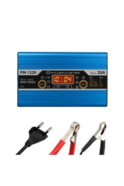 Powermaster PM-1220 12 Volt Max 20 Amper Akü Şarj Cihazı Powermaster PM-1220 12 Volt Max 20 Amper Akü Şarj Cihazı