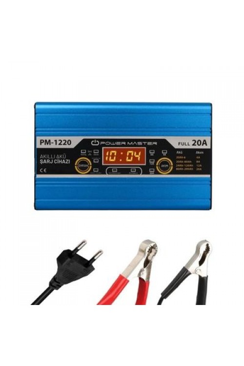 Powermaster PM-1220 12 Volt Max 20 Amper Akü Şarj Cihazı