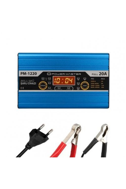 Powermaster PM-1220 12 Volt Max 20 Amper Akü Şarj Cihazı