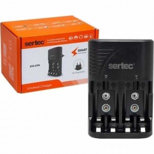 Sertec C802 AA AAA 9V Pil Şarj Aleti Ni-MH Ni-Cd Akıllı Şarj Cihazı