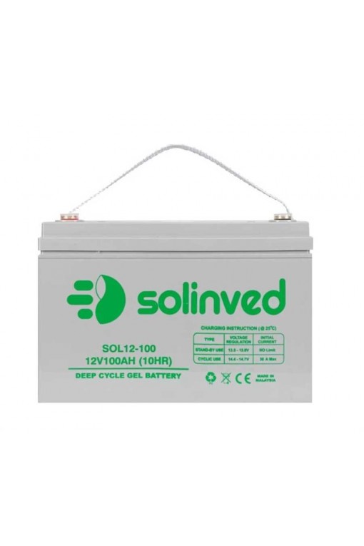 Solinved 12V 100Ah Solar Sistem Deep Cycle Jel Akü Solinved 12V 100Ah Solar Sistem Deep Cycle Jel Akü