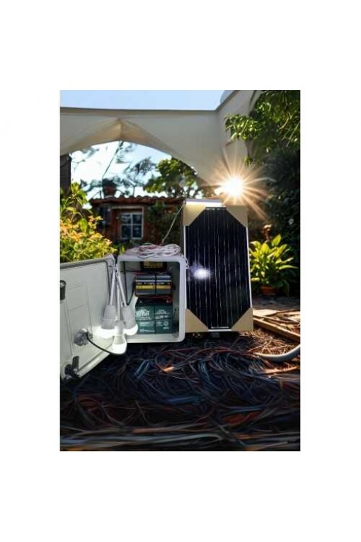 Taşınabilir 12v Buzdolabı+TV+3 Lamba ve Cep Telefonu Şarj Güneş Enerji Sistemi