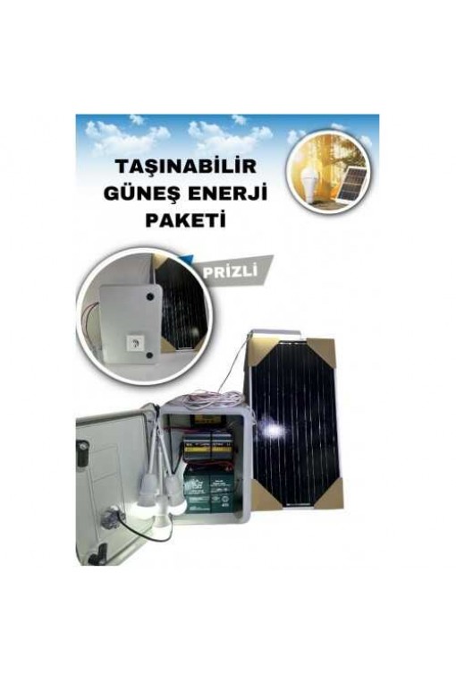 Taşınabilir 12v Buzdolabı+TV+3 Lamba ve Cep Telefonu Şarj Güneş Enerji Sistemi