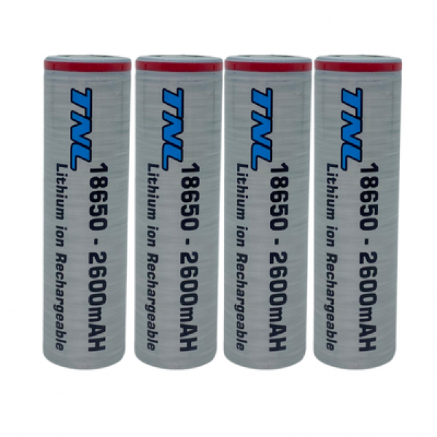 4 Adet TNL 18650 2600mAH 3C 3.7V Li-ion Başlıksız Şarj Edilebilir Pil