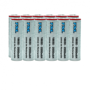 12 Adet TNL 18650 2000mAH 3.7V 30A Discharge Li-ion Başlıksız Şarjlı Pil