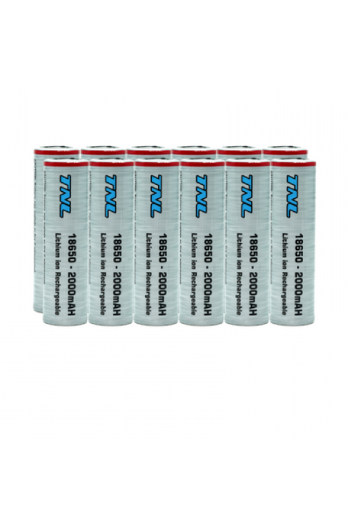 12 Adet TNL 18650 2000mAH 3.7V 30A Discharge Li-ion Başlıksız Şarjlı Pil