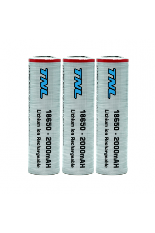 3 Adet TNL 18650 2000mAH 3.7V 30A Discharge Li-ion Başlıksız Şarjlı Pil