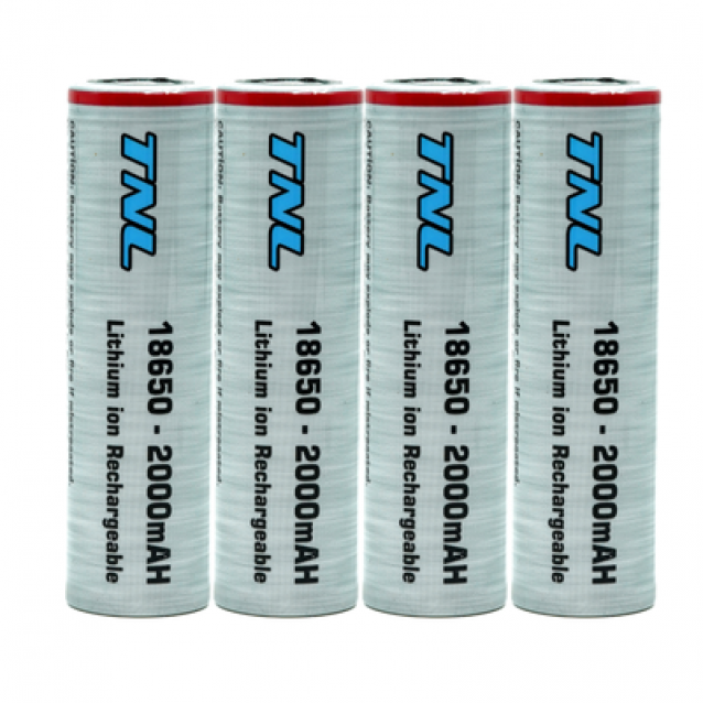 4 Adet TNL 18650 30A Discharge 2000mAH 3.7 Li-ion Başlıksız Şarjlı Pil