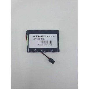 6V 1300MAH Siyah Soketli Oyuncak Araba Pili Bataryası