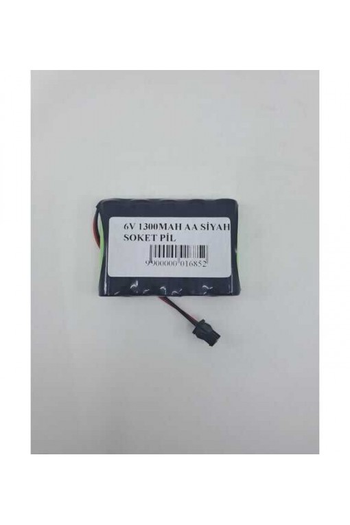 6V 1300MAH Siyah Soketli Oyuncak Araba Pili Bataryası