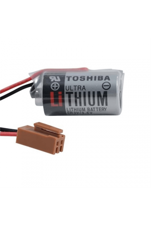 Toshiba ER3V 1/2AA 3.6v Lityum CNC PLC Pili Kahverengi Soket Toshiba ER3V 1/2AA 3.6v Lityum CNC PLC Pili Kahverengi Soket