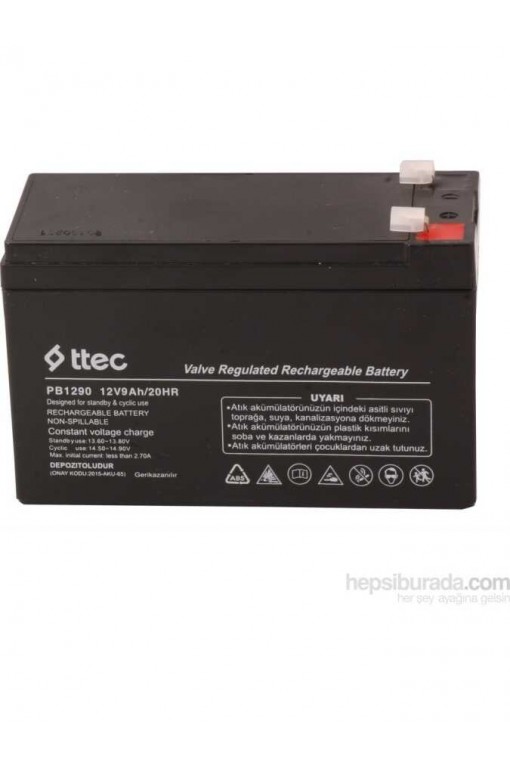 Ttec 12 Volt 9 Amper Bakımsız Kuru Akü Ups Aküsü Kesintisiz Güç Kaynağı Aküsü Ttec 12 Volt 9 Amper Bakımsız Kuru Akü Ups Aküsü Kesintisiz Güç Kaynağı Aküsü