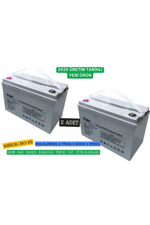Ttec 12 Volt 100 Amper Jel Akü 2 Adet Özel Fiyat