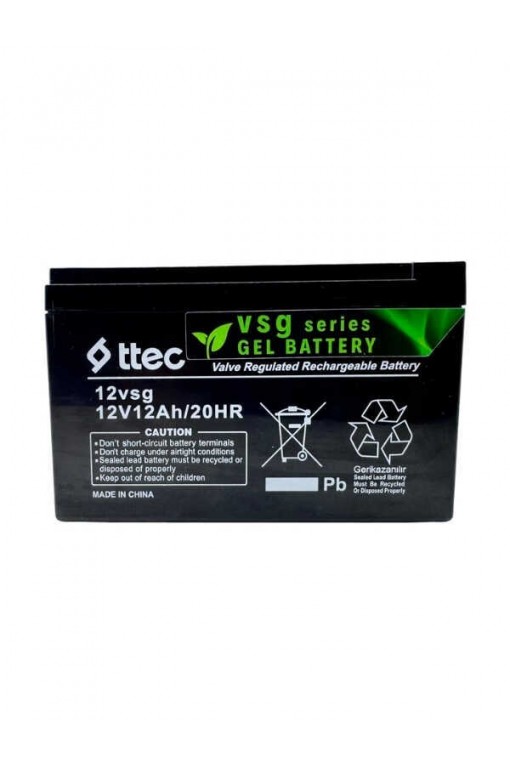 Ttec 12V 12AH Jel Akü Güneş Enerjisi Sistemlerine Özel Ttec 12V 12AH Jel Akü Güneş Enerjisi Sistemlerine Özel