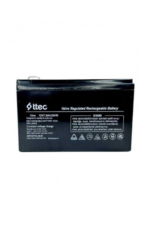 TTEC 12V 7.5Ah Jel Olmayan Kuru Tip Akü TTEC 12V 7.5Ah Jel Olmayan Kuru Tip Akü