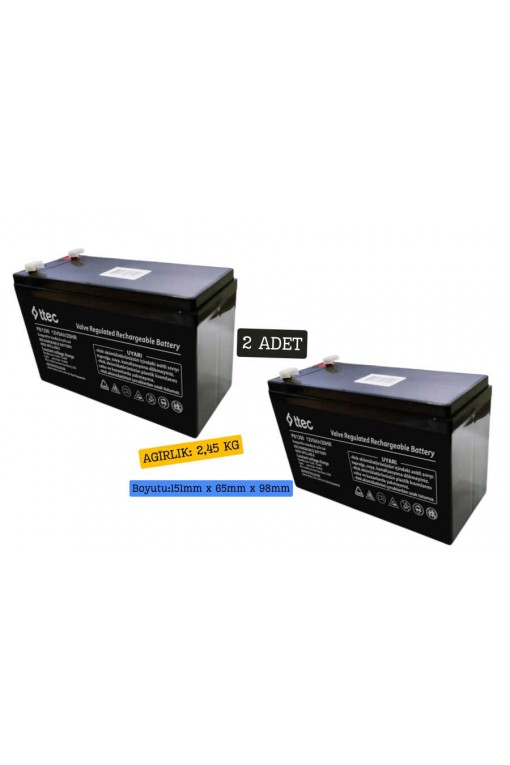 2 adet Ttec 12V 9Ah Akü 2025 Üretim 2 adet Ttec 12V 9Ah Akü 2025 Üretim