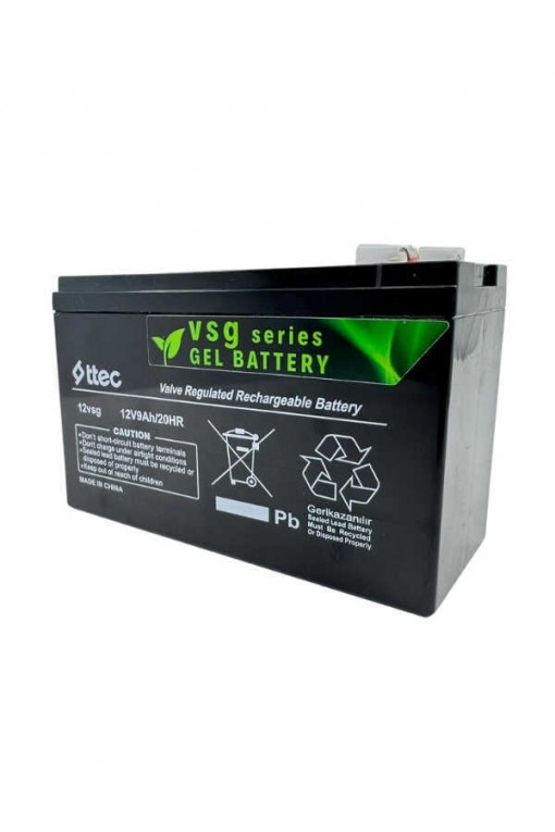 Ttec 12V 9Ah Jel Akü UPS Yedek Güç Aküsü