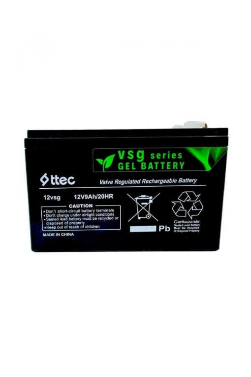 Ttec 12V 9Ah Jel Akü UPS Yedek Güç Aküsü