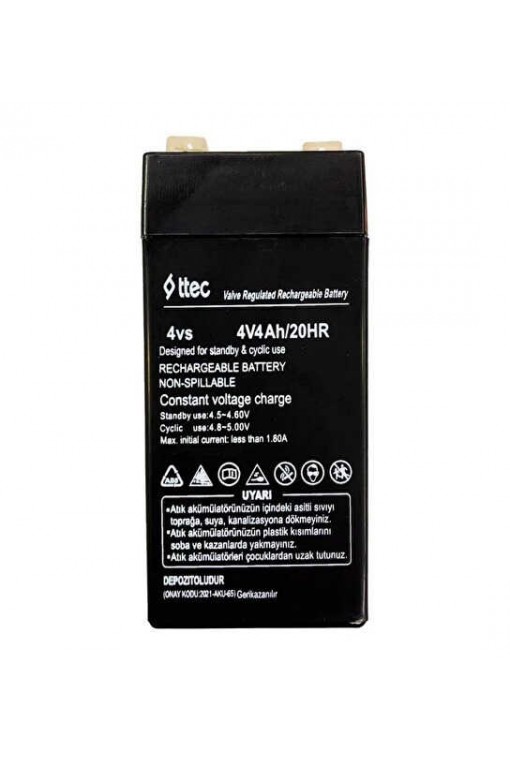 Ttec 4V 4AH Bakımsız Kuru Akü