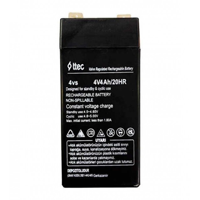 Ttec 4V 4AH Bakımsız Kuru Akü Ttec 4V 4AH Bakımsız Kuru Akü