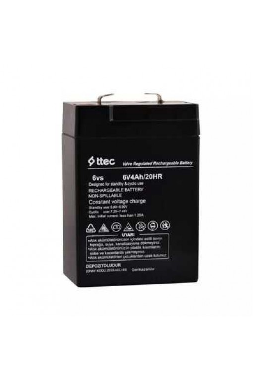Ttec 6 Volt 4 Amper Alarm/Güvenlik Sistemi için Bakımsız Kuru Akü Ttec 6 Volt 4 Amper Alarm/Güvenlik Sistemi için Bakımsız Kuru Akü