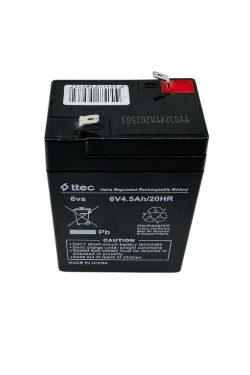 Ttec 6V 4.5Ah Işıldak Yedek Aküsü Kuru Tip Ttec 6V 4.5Ah Işıldak Yedek Aküsü Kuru Tip
