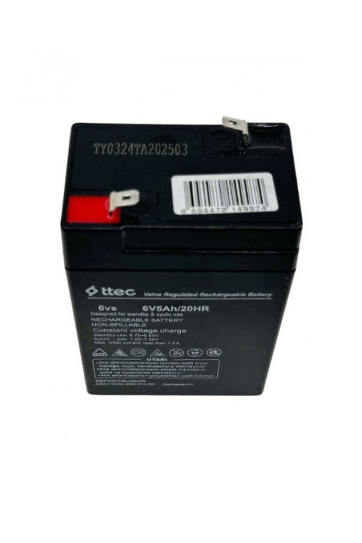 Ttec 6V 5Ah Fener ve Işıldak Pili Ttec 6V 5Ah Fener ve Işıldak Pili