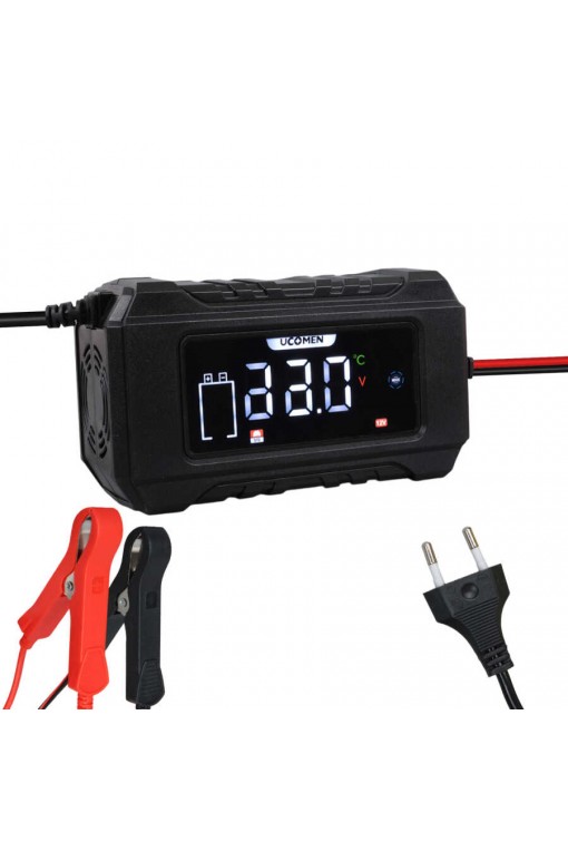 UCOMEN UC-C120501B 12V MAX 6A SİYAH LCD GÖSTERGELİ AKILLI AKÜ ŞARJ CİHAZI UCOMEN UC-C120501B 12V MAX 6A SİYAH LCD GÖSTERGELİ AKILLI AKÜ ŞARJ CİHAZI