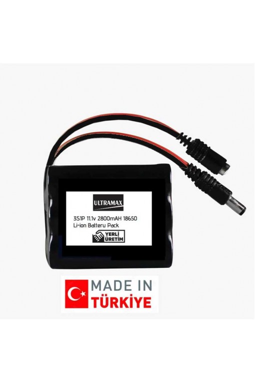 Ultramax 11.1v 2800mAH Li-ion PCBli 3S1P 18650 Şarjlı Pil