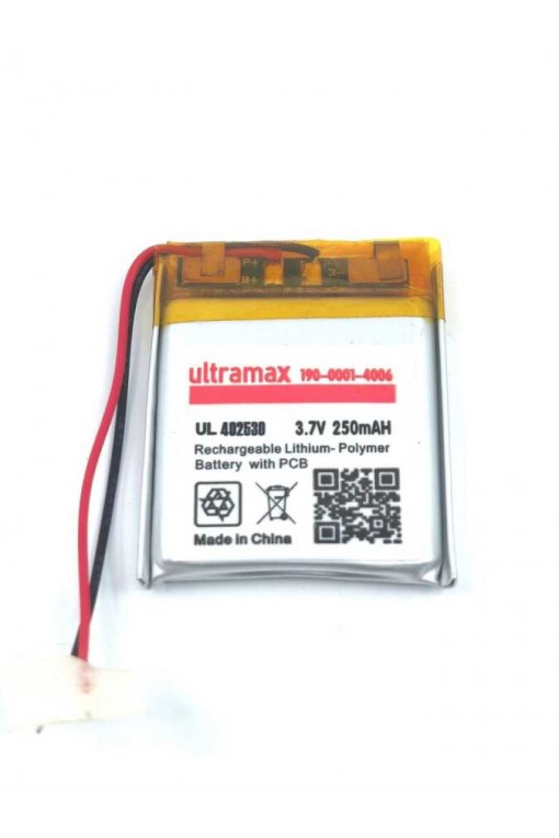 Ultramax 3.7v 250mah 402530 Li-po Lithium Polymer Batarya Pil Ultramax 3.7v 250mah 402530 Li-po Lithium Polymer Batarya Pil
