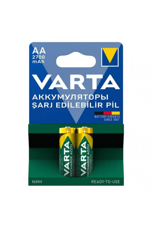 Varta 2700mAH 1.2v AA Şarjlı Kalem Pil 2li Blister Varta 2700mAH 1.2v AA Şarjlı Kalem Pil 2li Blister