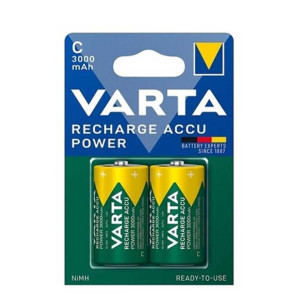 Varta 3000mAh 56714 Şarjlı C Size Orta Boy Pil 2li Blister Varta 3000mAh 56714 Şarjlı C Size Orta Boy Pil 2li Blister