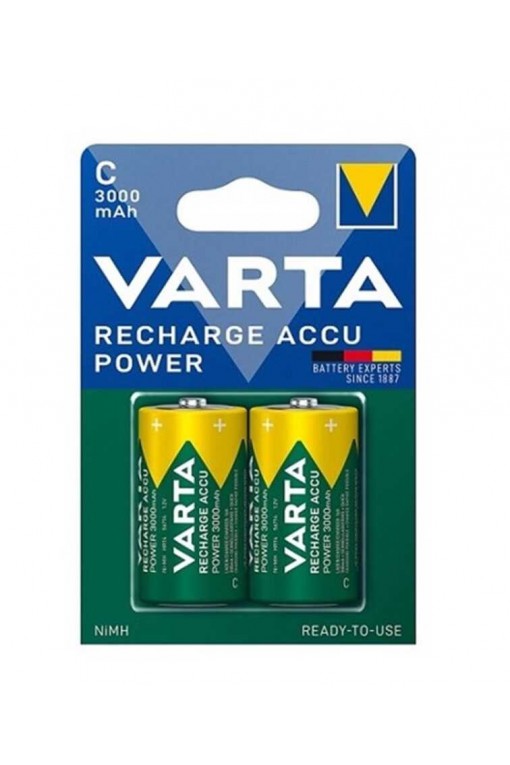 Varta 3000mAh 56714 Şarjlı C Size Orta Boy Pil 2li Blister Varta 3000mAh 56714 Şarjlı C Size Orta Boy Pil 2li Blister